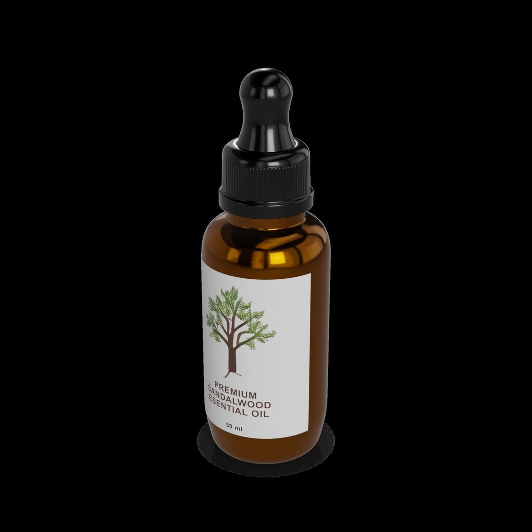 Sandalwood Essential Oil 3D Model – Low Poly Game Asset, FBX