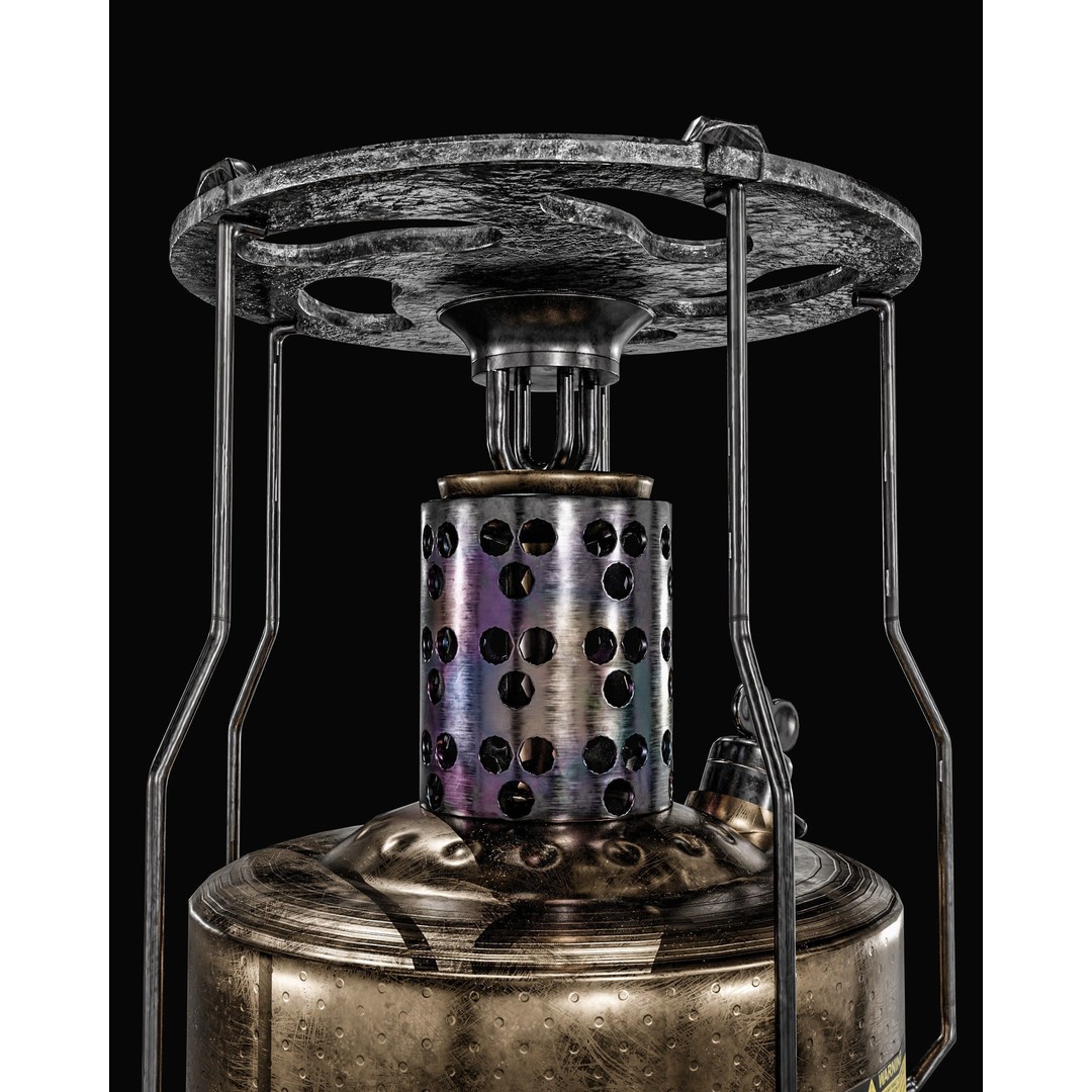 Camping Gas Stove 3D Model – Low Poly PBR Game Asset, FBX - View 10