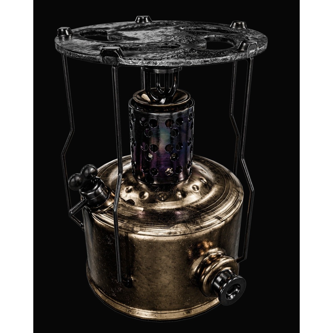 Camping Gas Stove 3D Model – Low Poly PBR Game Asset, FBX - View 12