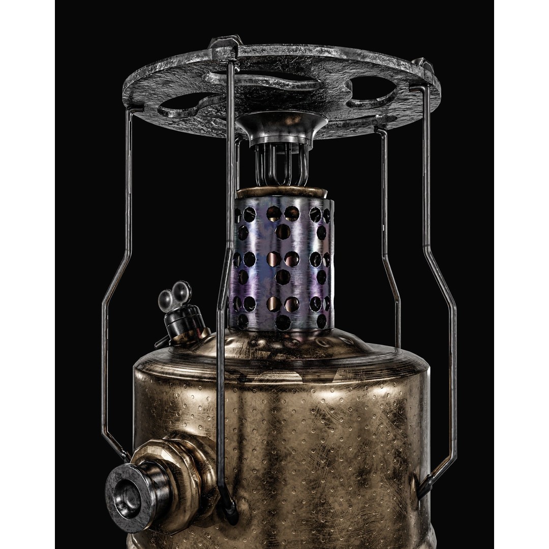 Camping Gas Stove 3D Model – Low Poly PBR Game Asset, FBX - View 13
