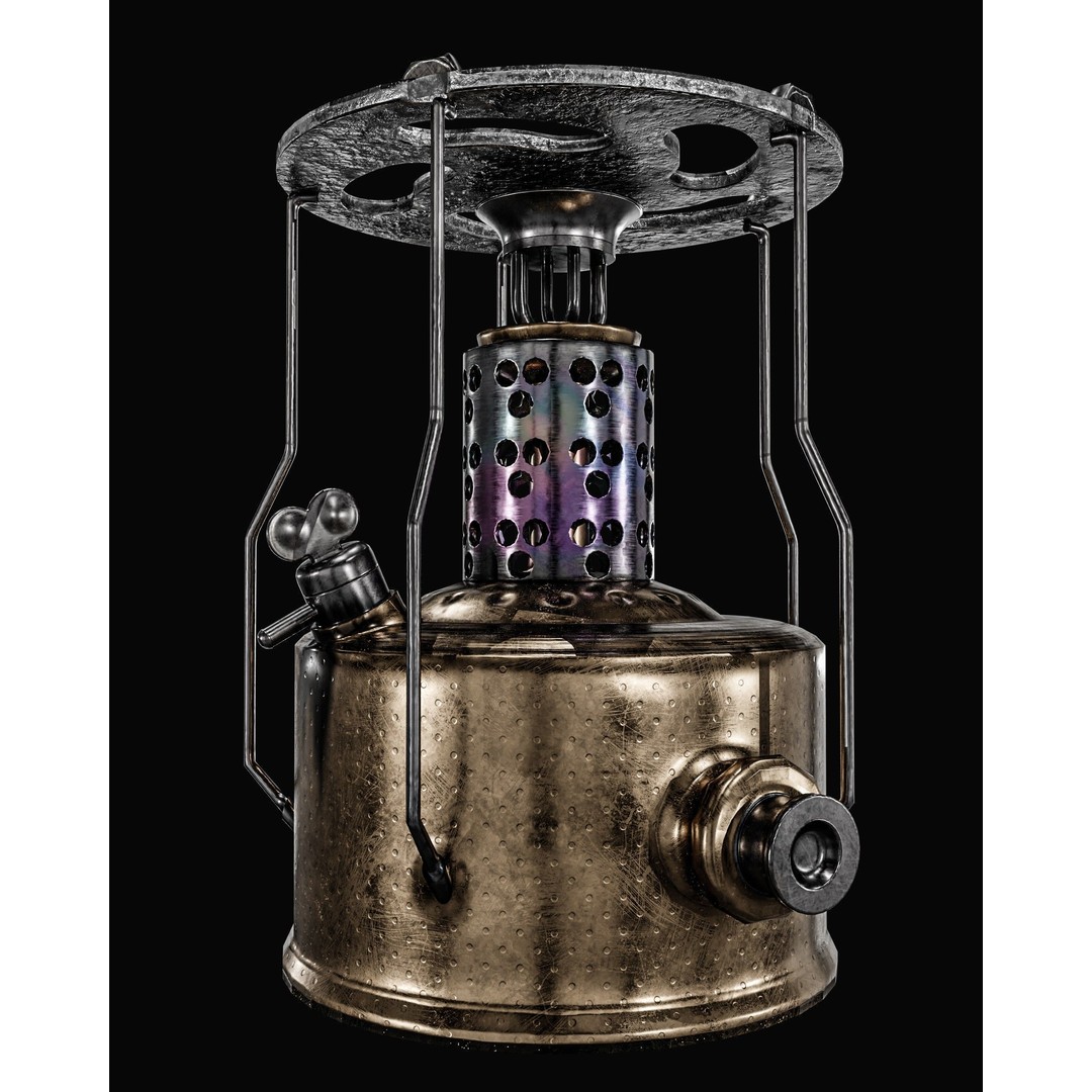 Camping Gas Stove 3D Model – Low Poly PBR Game Asset, FBX - View 16