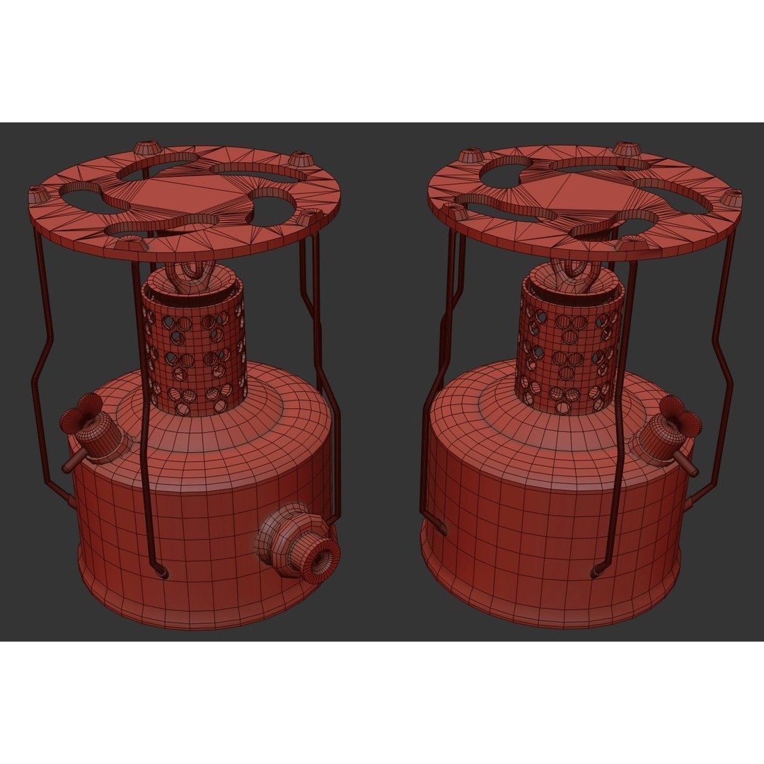 Camping Gas Stove 3D Model – Low Poly PBR Game Asset, FBX - View 24