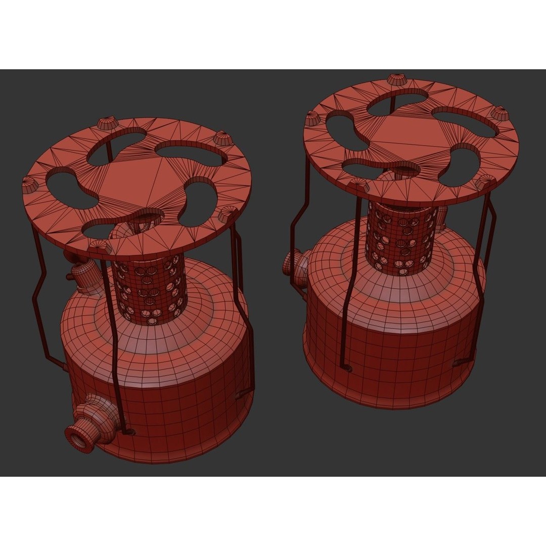 Camping Gas Stove 3D Model – Low Poly PBR Game Asset, FBX - View 25