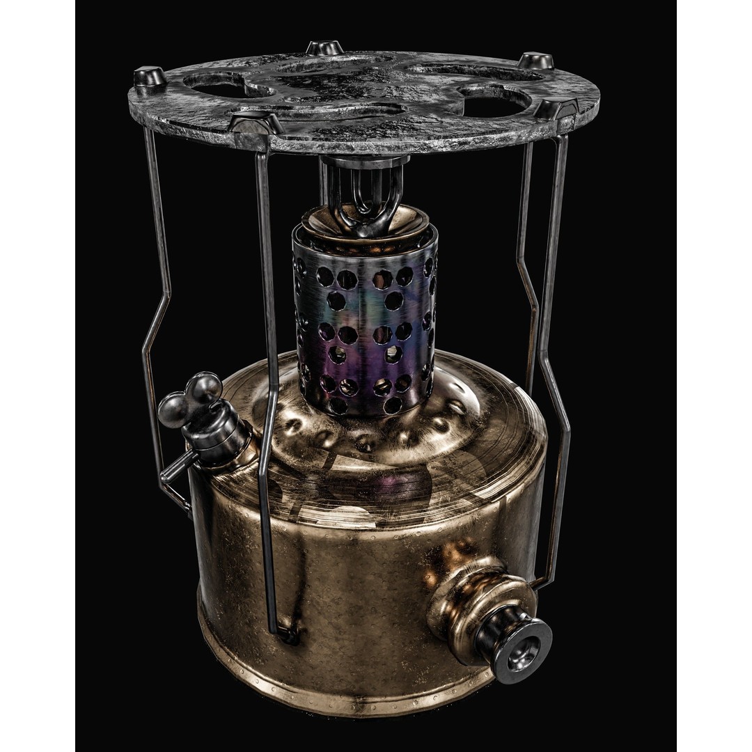 Camping Gas Stove 3D Model – Low Poly PBR Game Asset, FBX - View 4