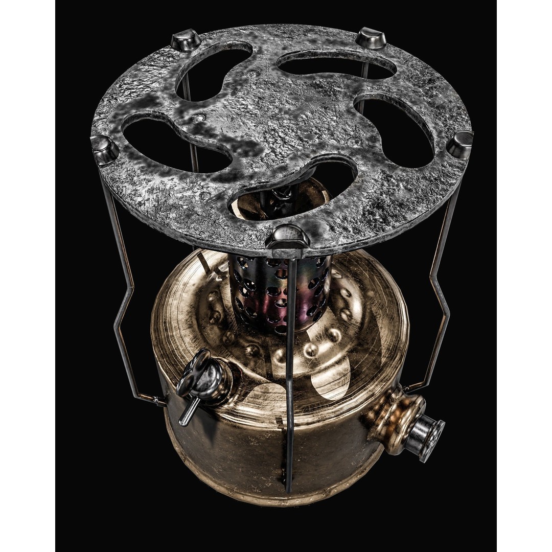 Camping Gas Stove 3D Model – Low Poly PBR Game Asset, FBX - View 5