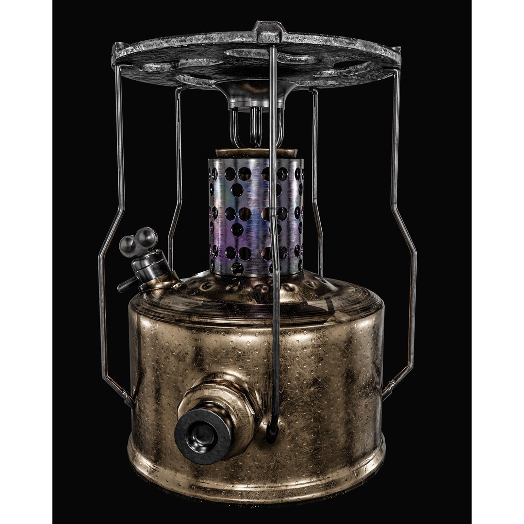 Camping Gas Stove 3D Model – Low Poly PBR Game Asset, FBX - View 6