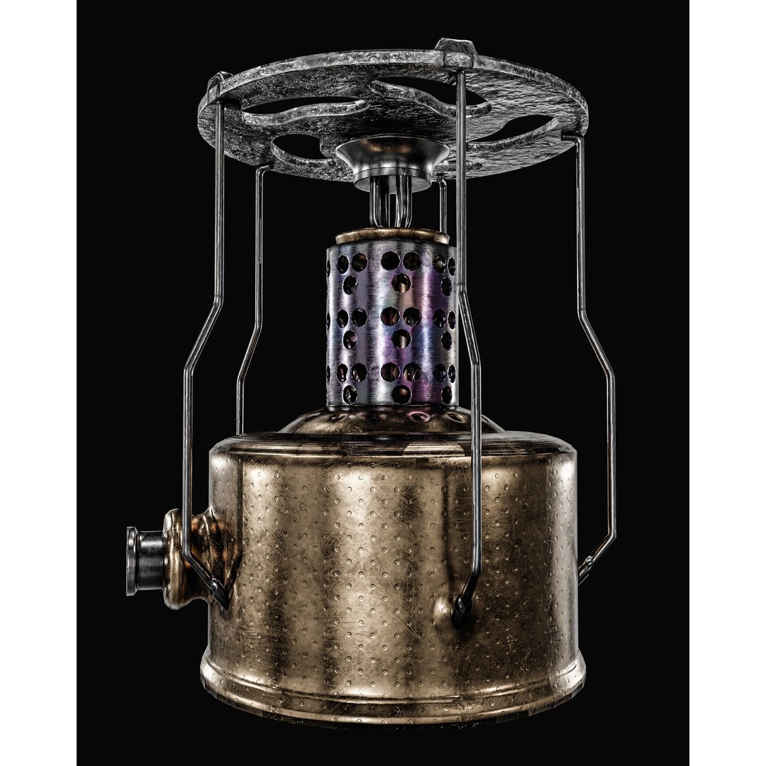 Camping Gas Stove 3D Model – Low Poly PBR Game Asset, FBX - View 9