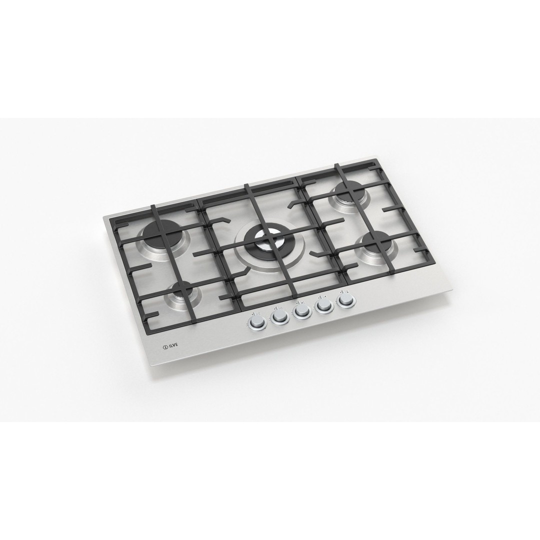 Flushline Natural Gas Cooktop 3D Model – Realistic PBR Asset, FBX, OBJ - View 18