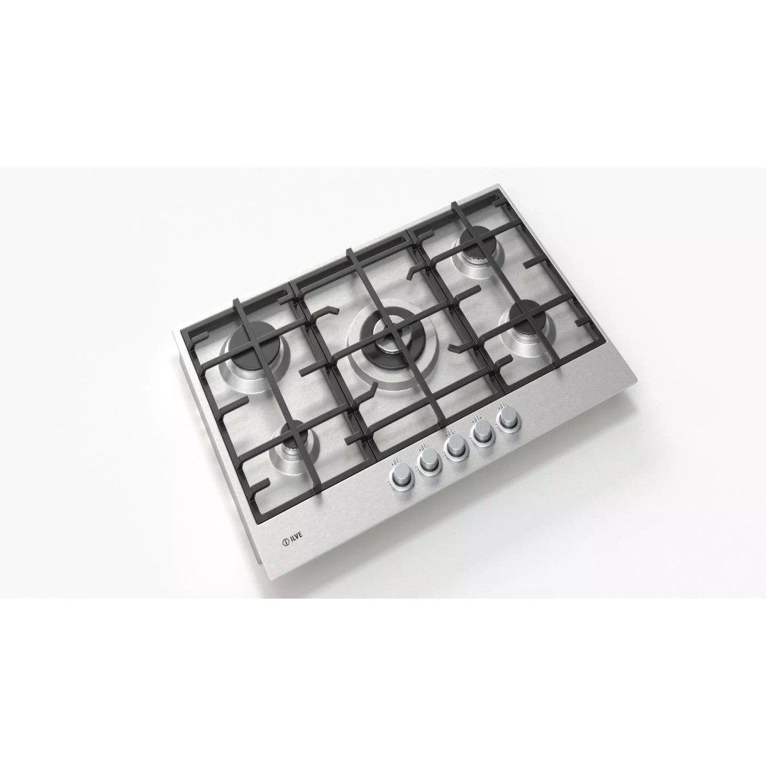 Flushline Natural Gas Cooktop 3D Model – Realistic PBR Asset, FBX, OBJ - View 2