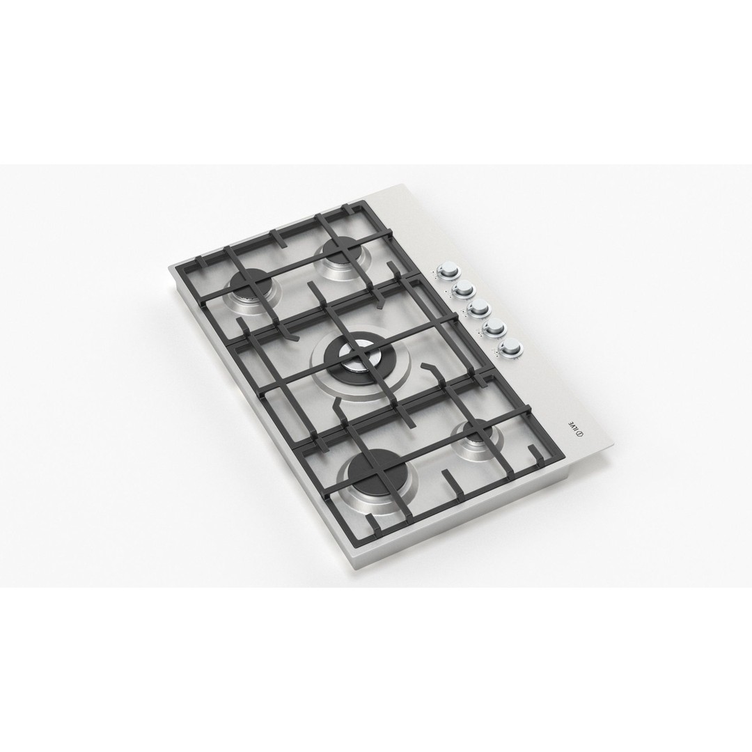 Flushline Natural Gas Cooktop 3D Model – Realistic PBR Asset, FBX, OBJ - View 23