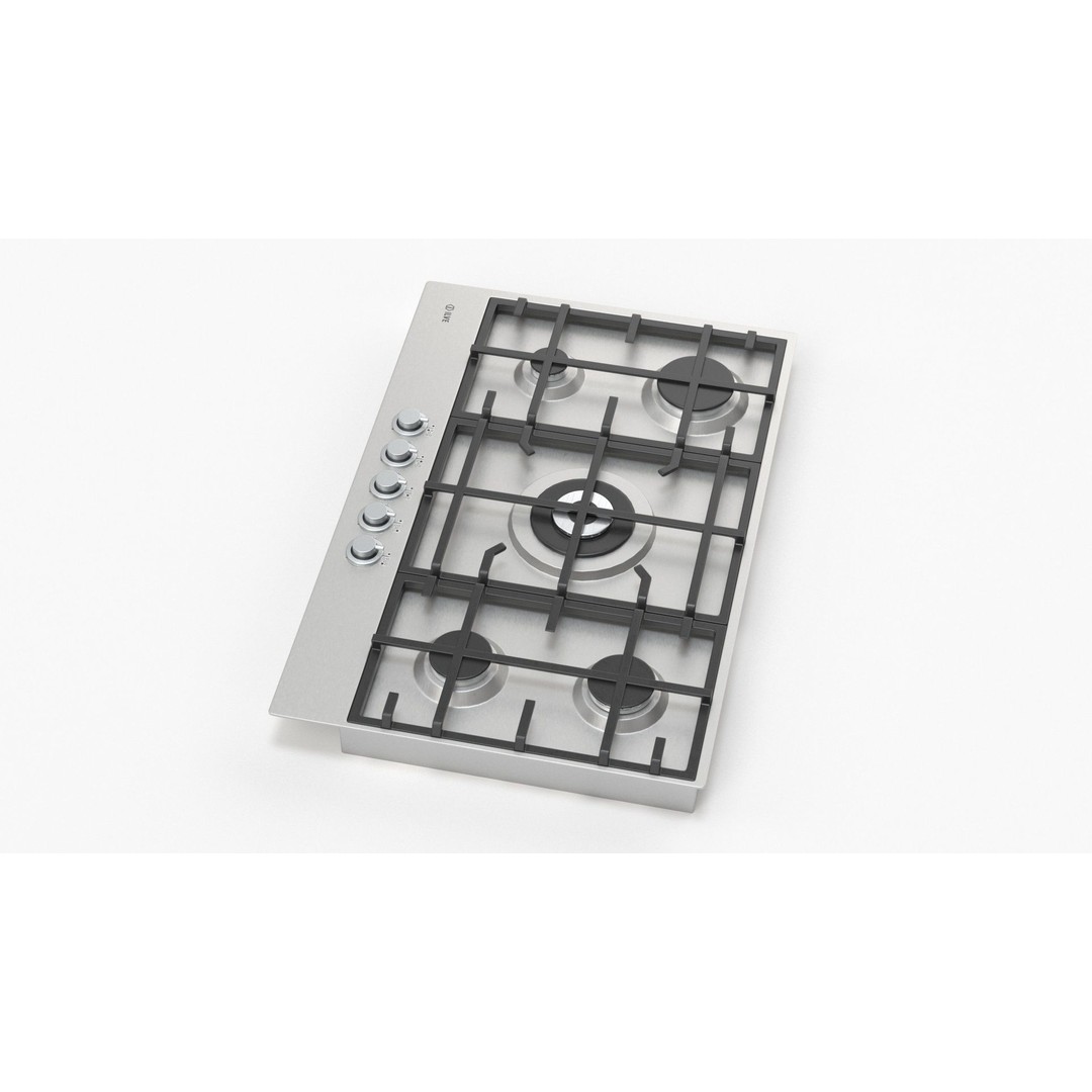 Flushline Natural Gas Cooktop 3D Model – Realistic PBR Asset, FBX, OBJ - View 30