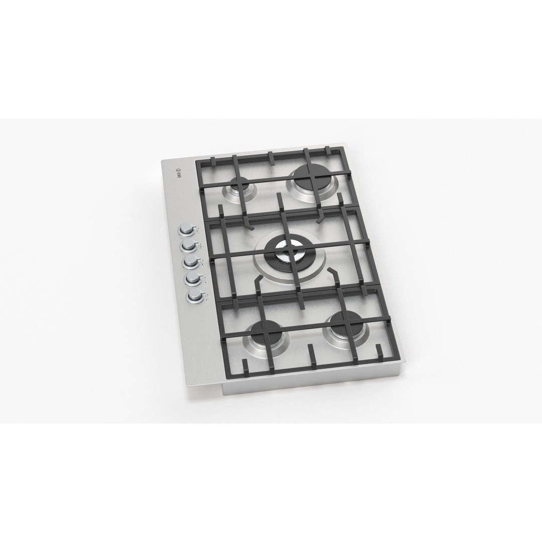 Flushline Natural Gas Cooktop 3D Model – Realistic PBR Asset, FBX, OBJ - View 31