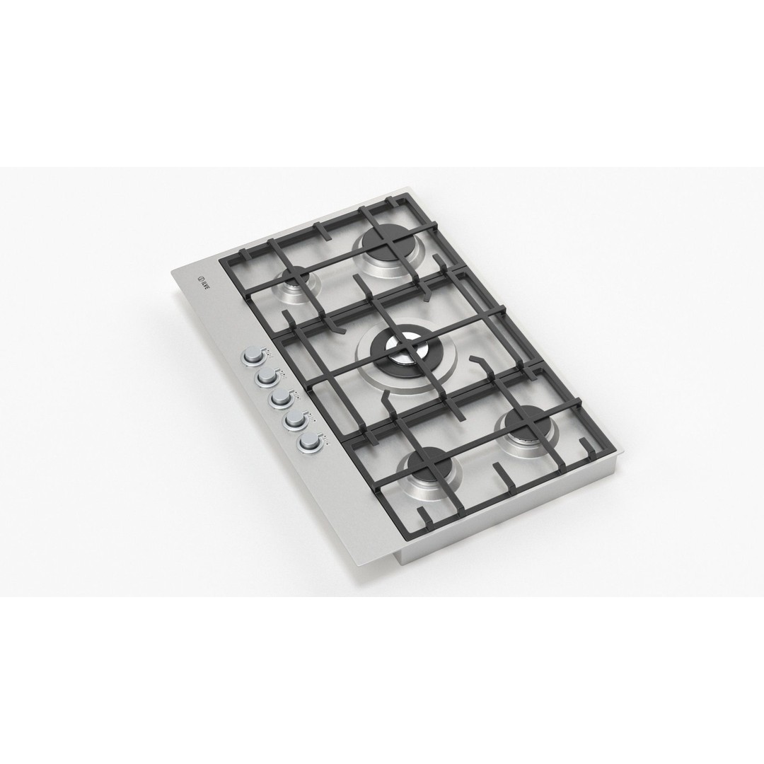 Flushline Natural Gas Cooktop 3D Model – Realistic PBR Asset, FBX, OBJ - View 32