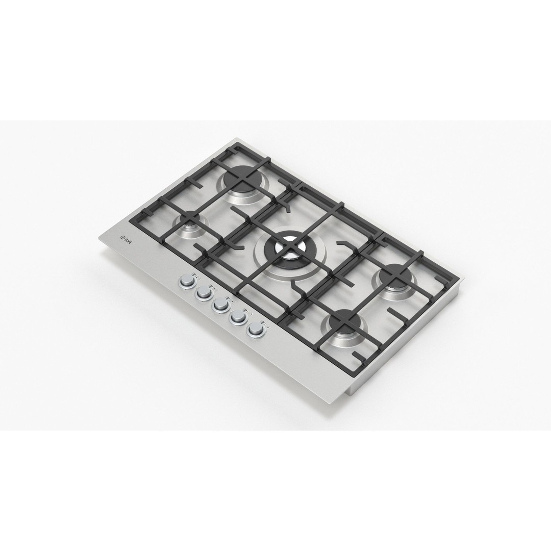 Flushline Natural Gas Cooktop 3D Model – Realistic PBR Asset, FBX, OBJ - View 33