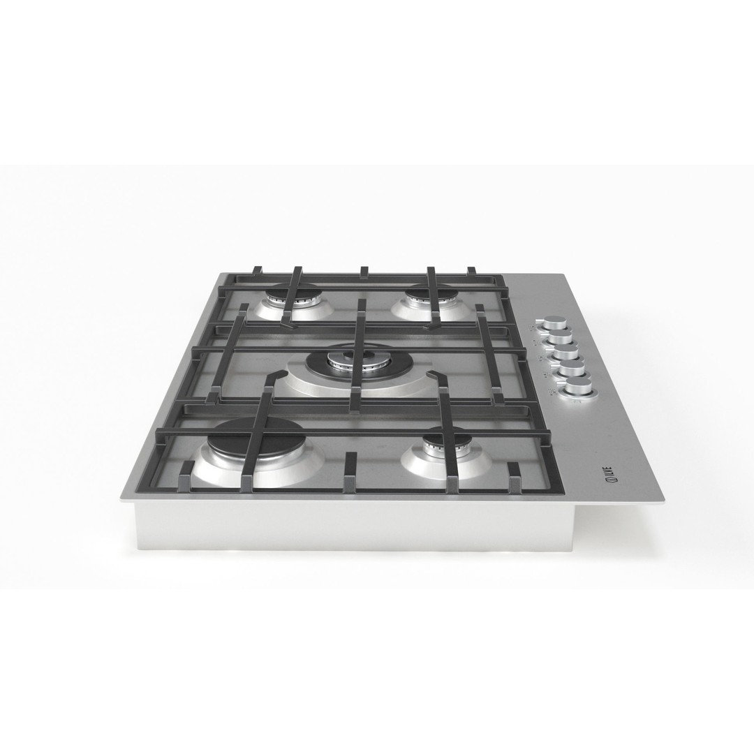 Flushline Natural Gas Cooktop 3D Model – Realistic PBR Asset, FBX, OBJ - View 4