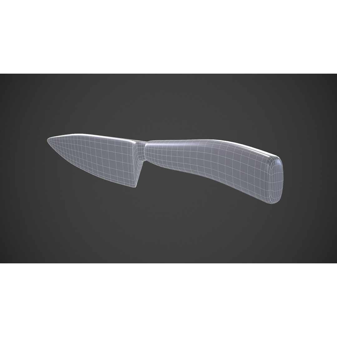 Kitchen Knife 3D Model – Low Poly PBR Asset, FBX, OBJ - View 16