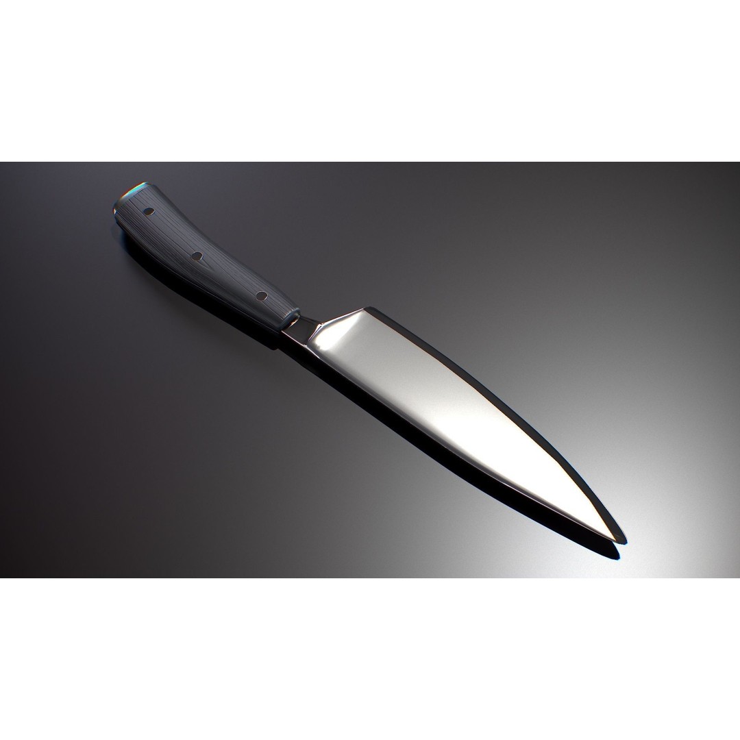 Kitchen Knife 3D Model – Low Poly PBR Asset, FBX, OBJ - View 5