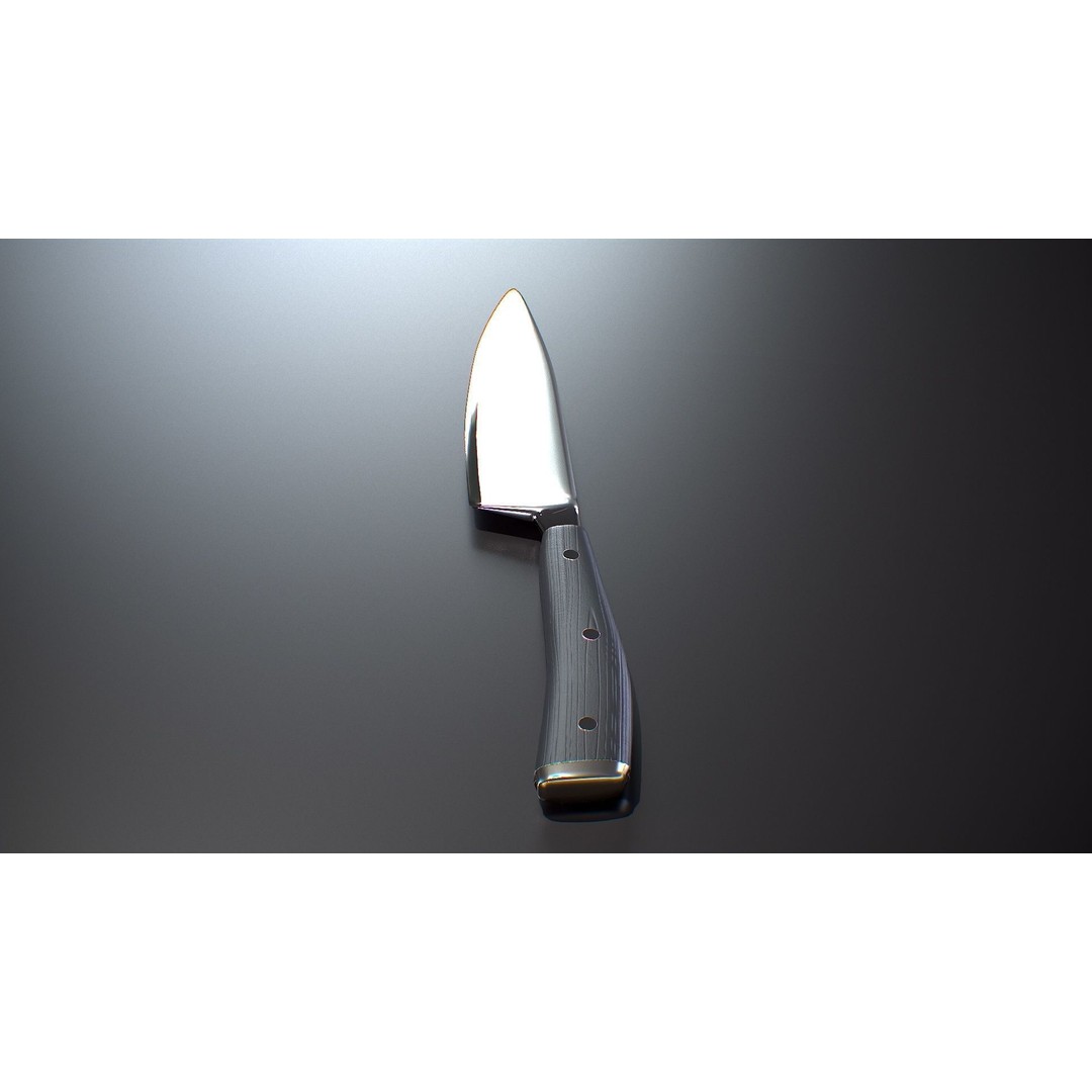Kitchen Knife 3D Model – Low Poly PBR Asset, FBX, OBJ - View 8