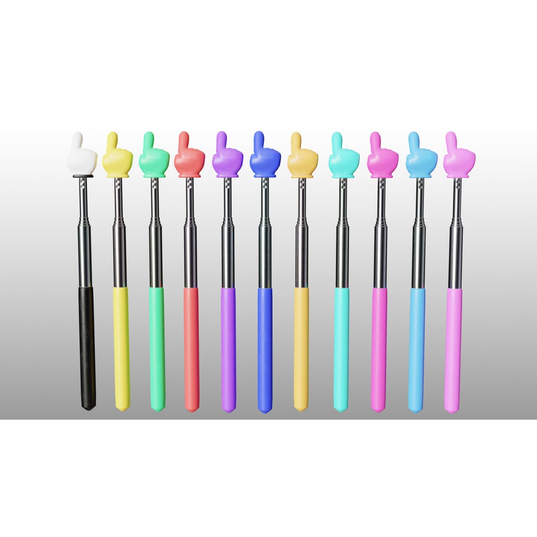 Telescoping Pointer Stick 3D Model – Low Poly Game Asset, FBX, PBR - View 4