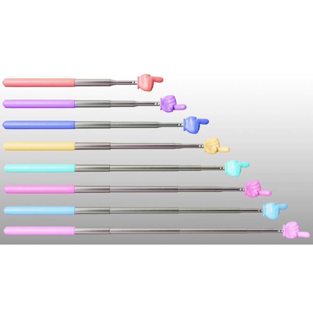 Telescoping Pointer Stick 3D Model – Low Poly Game Asset, FBX, PBR - View 5