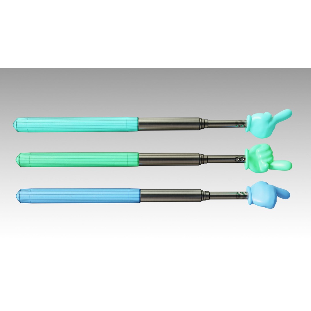 Telescoping Pointer Stick 3D Model – Low Poly Game Asset, FBX, PBR - View 7