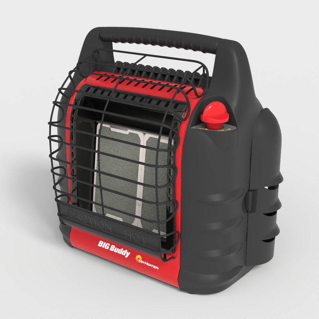 Portable Heater 3D Model – Low-Poly PBR Asset, FBX - View 6