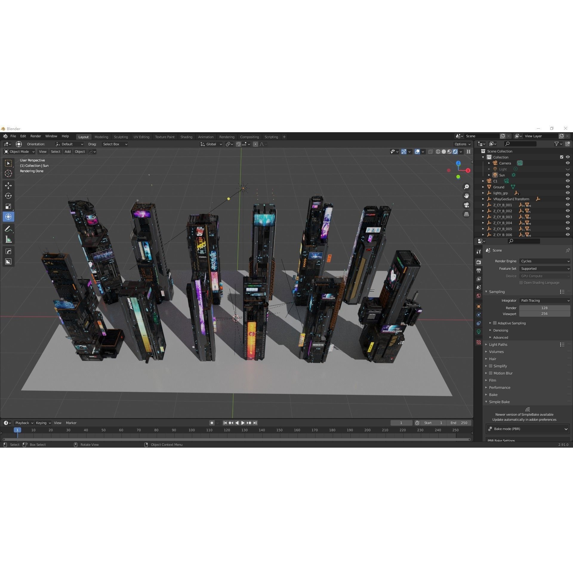 Cyberpunk Futuristic Building Kitbash Bundle - Game-Ready 3D Model - View 17