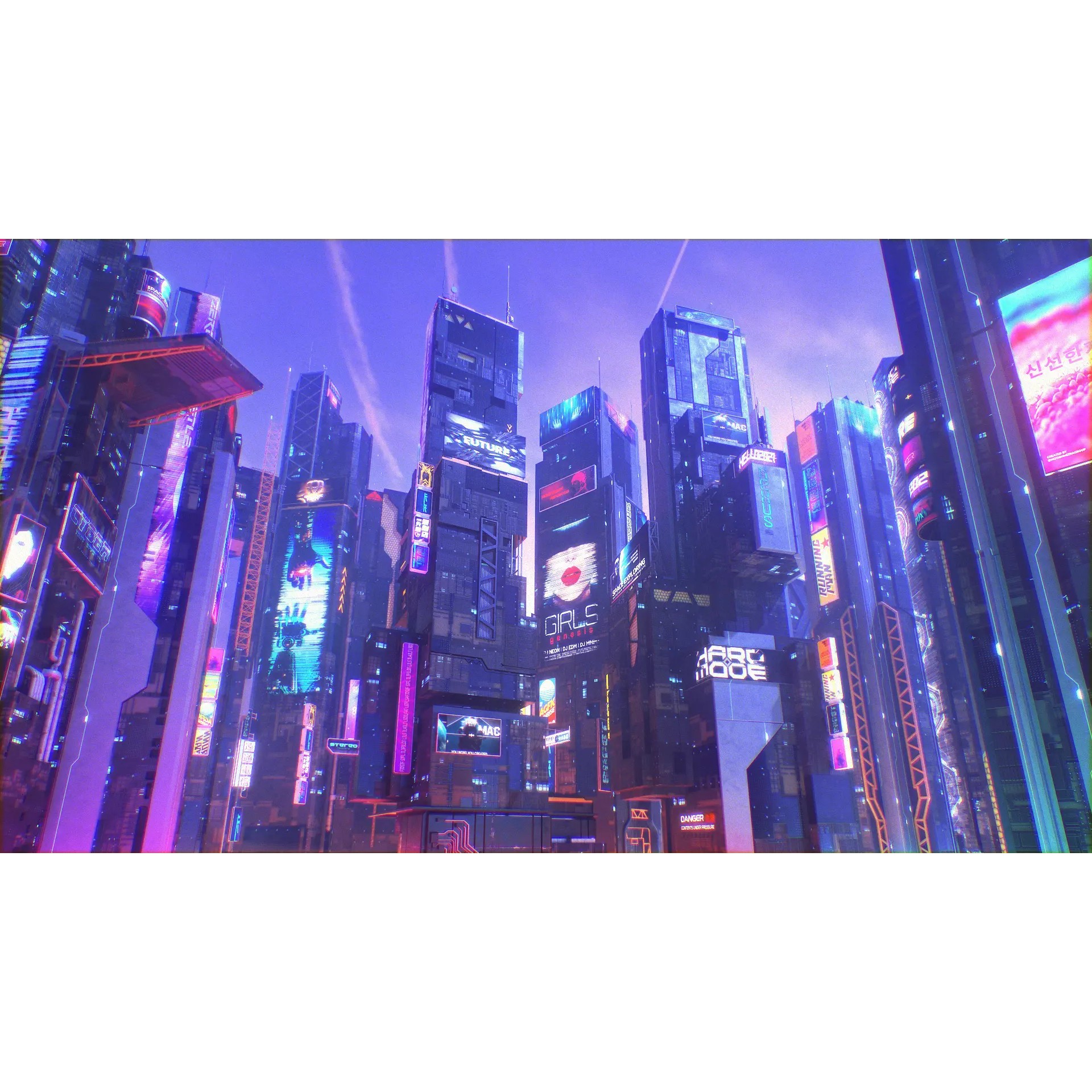 Cyberpunk Futuristic Building Kitbash Bundle - Game-Ready 3D Model - View 2
