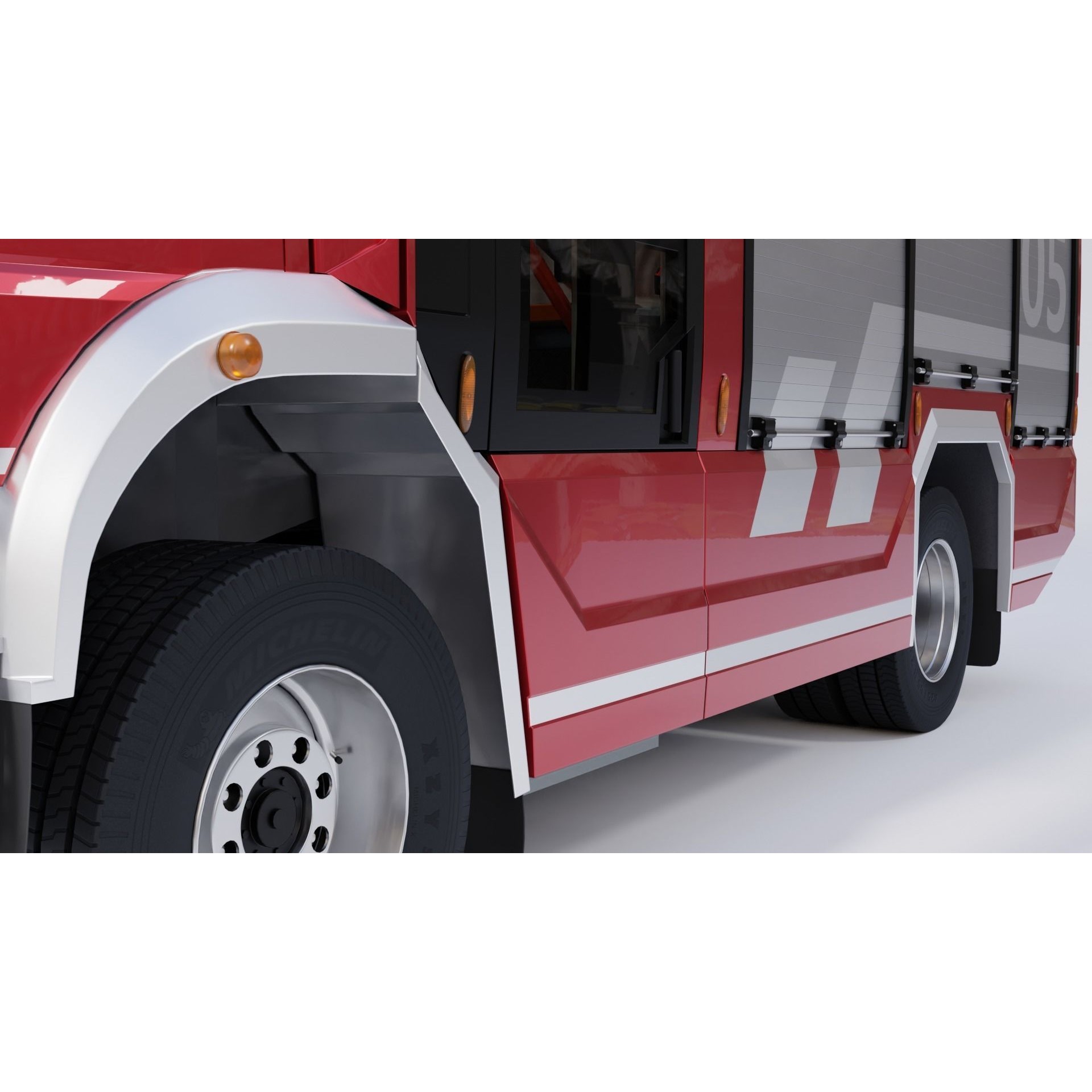 Rosenbauer AT Fire Truck - Rigged 3D Model - View 15