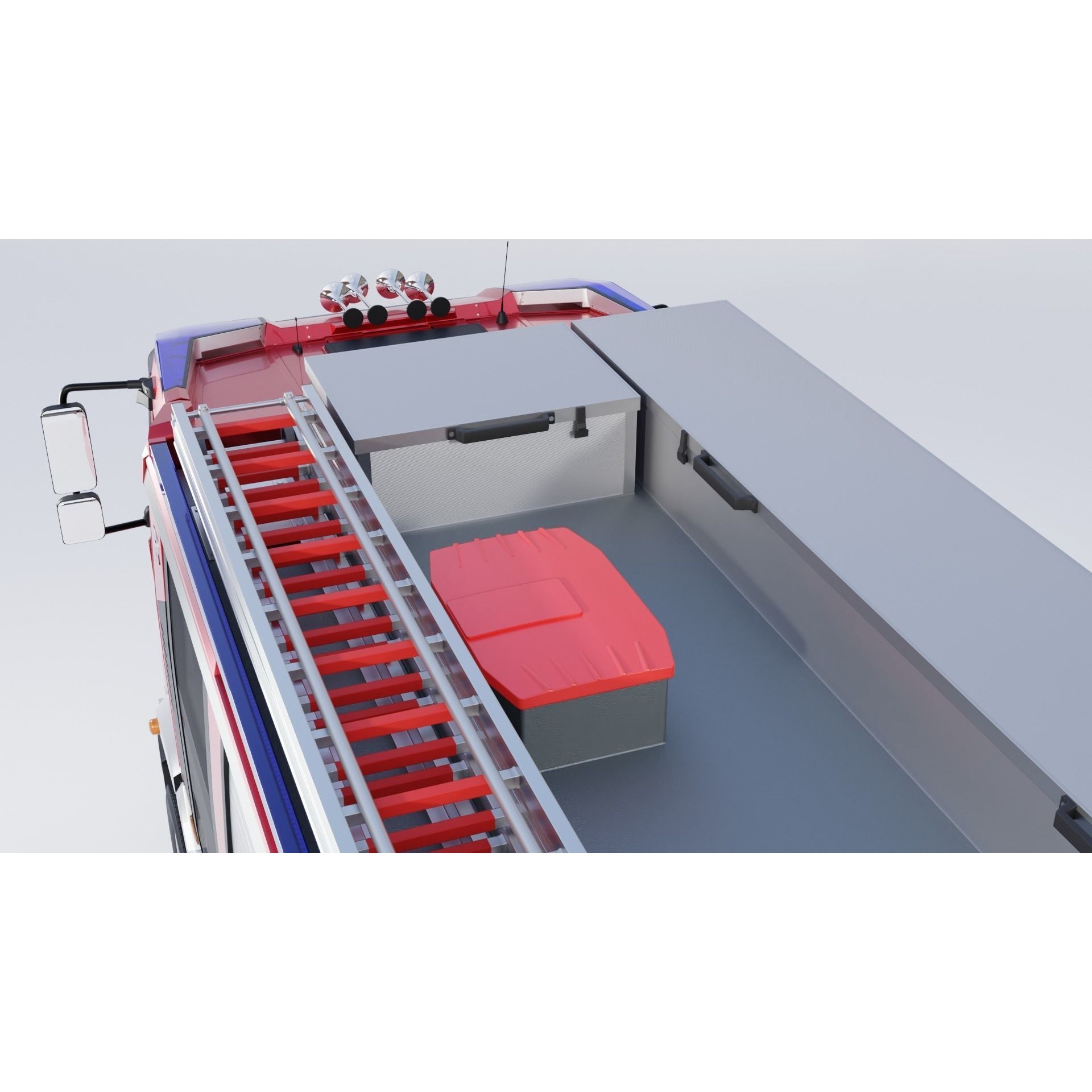Rosenbauer AT Fire Truck - Rigged 3D Model - View 16