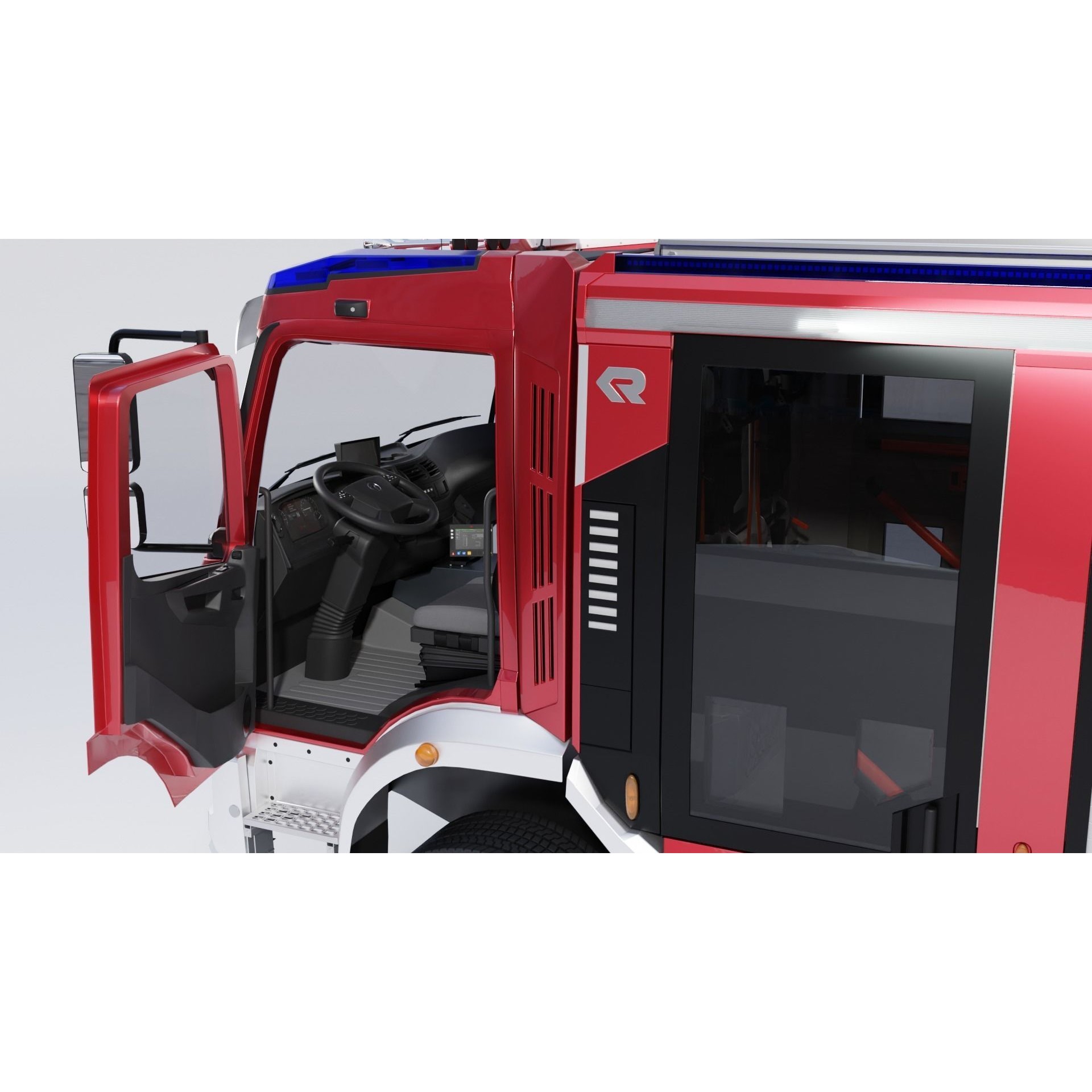 Rosenbauer AT Fire Truck - Rigged 3D Model - View 21