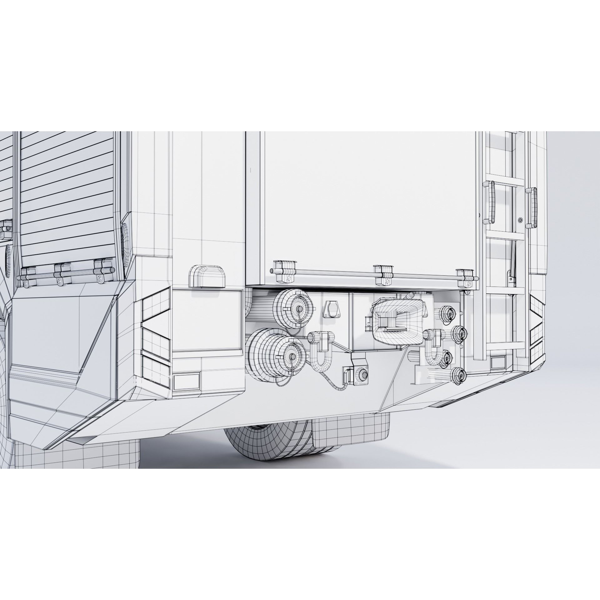 Rosenbauer AT Fire Truck - Rigged 3D Model - View 9