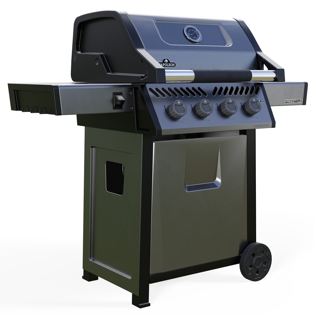 Napoleon Freestyle 425 Gas Grill 3D Model – Low Poly PBR Asset, FBX - View 3