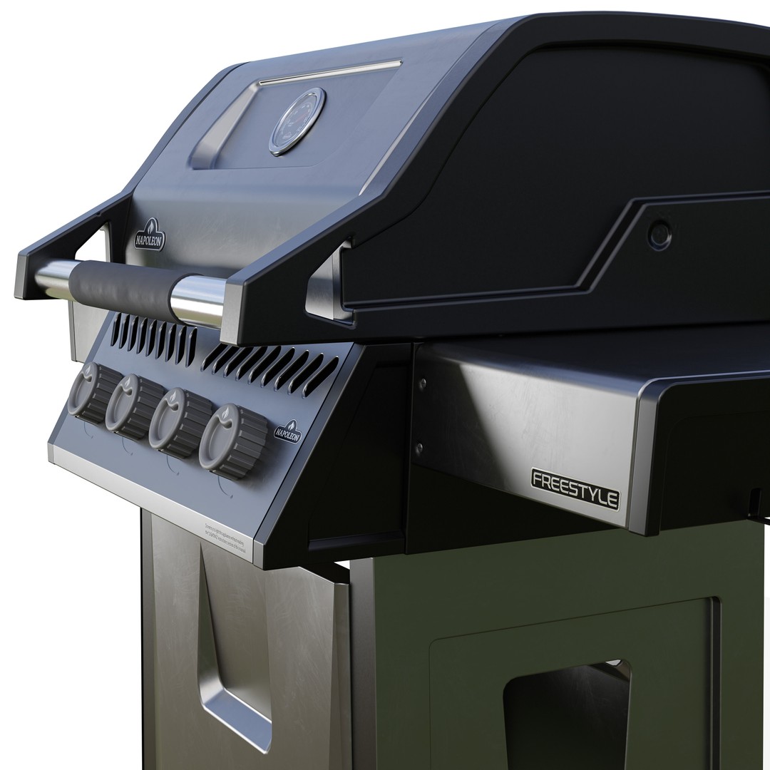 Napoleon Freestyle 425 Gas Grill 3D Model – Low Poly PBR Asset, FBX - View 5