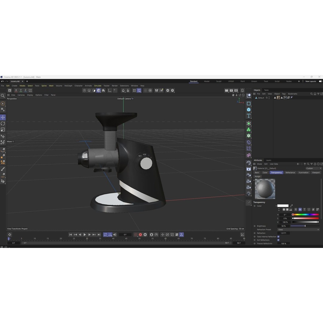 Juicer 3D Model – Low Poly Kitchenware with PBR Textures, FBX - View 17