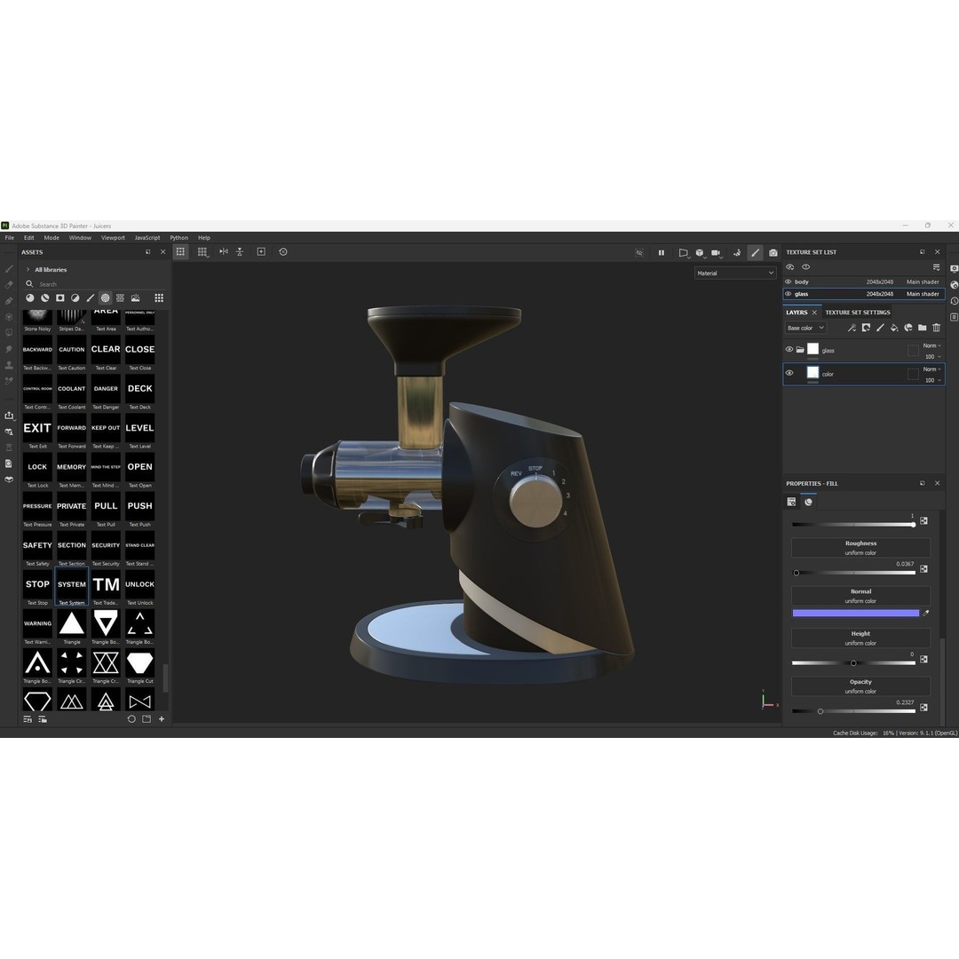 Juicer 3D Model – Low Poly Kitchenware with PBR Textures, FBX - View 19