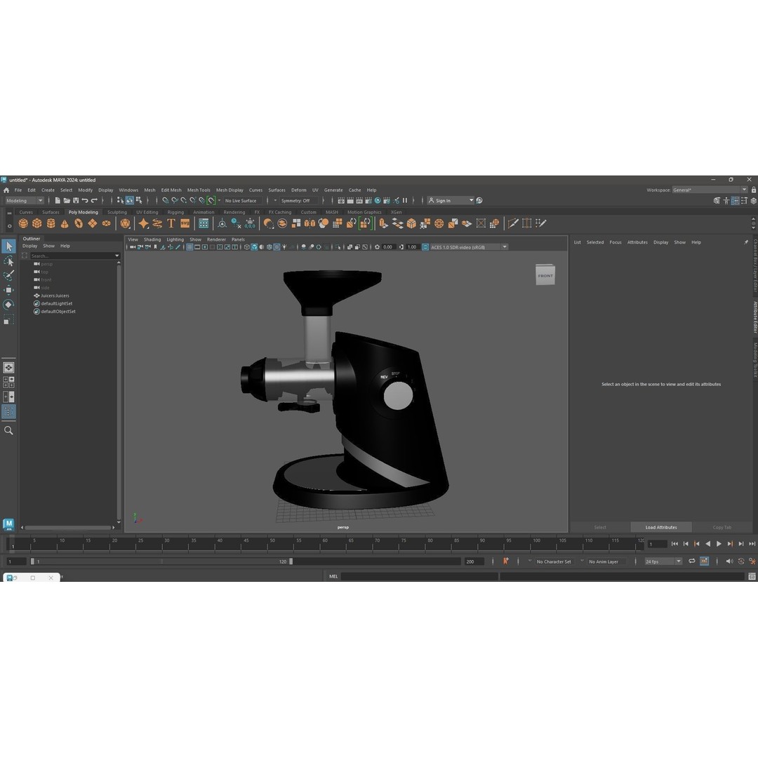 Juicer 3D Model – Low Poly Kitchenware with PBR Textures, FBX - View 20