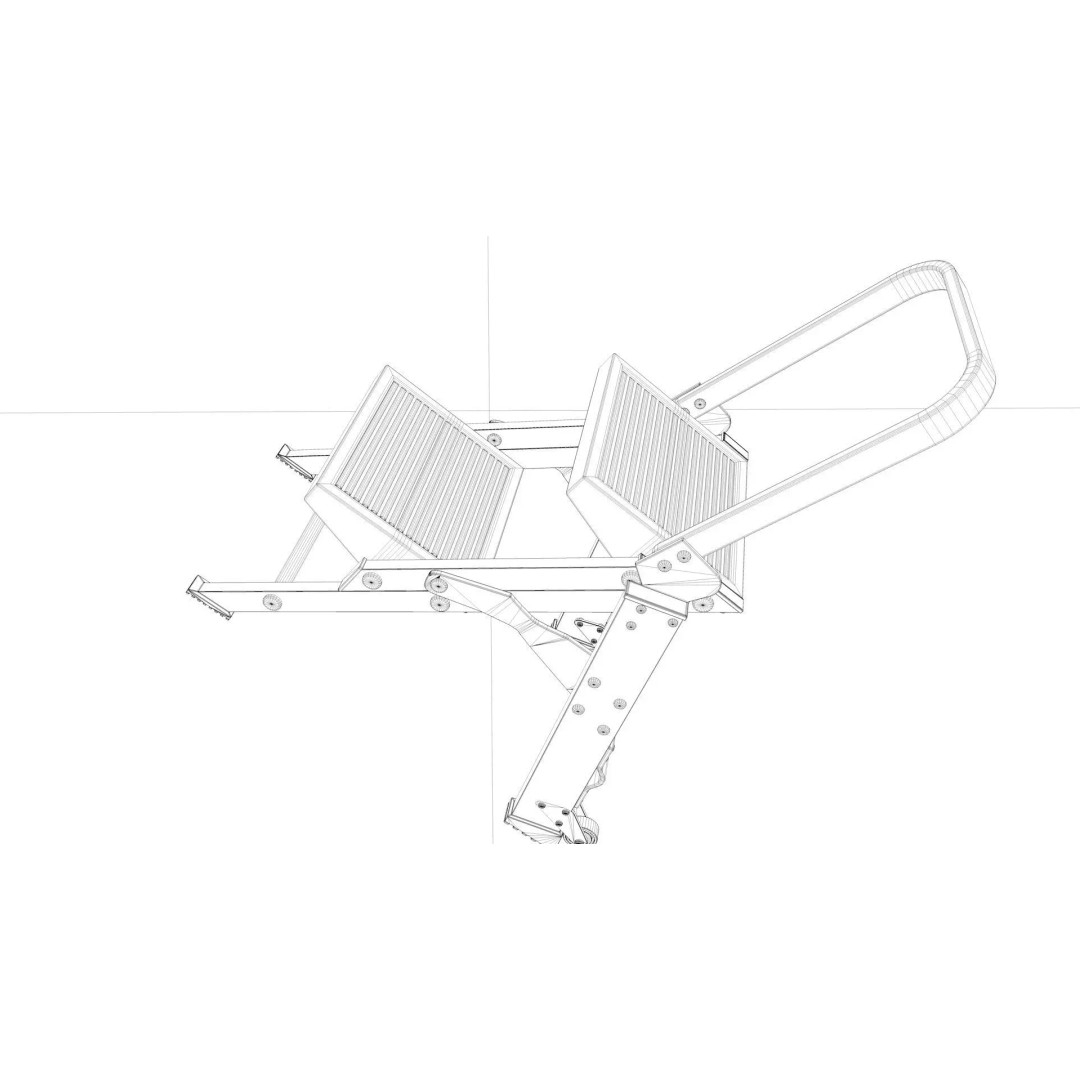 Aluminium Ladder 3D Model – High Poly Game Asset, FBX, OBJ, PBR