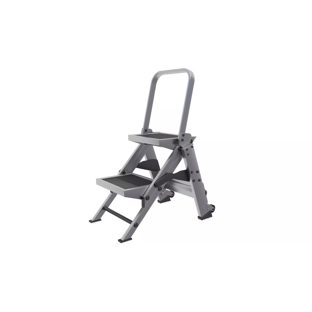 Aluminium Ladder 3D Model – High Poly Game Asset, FBX, OBJ, PBR - View 2
