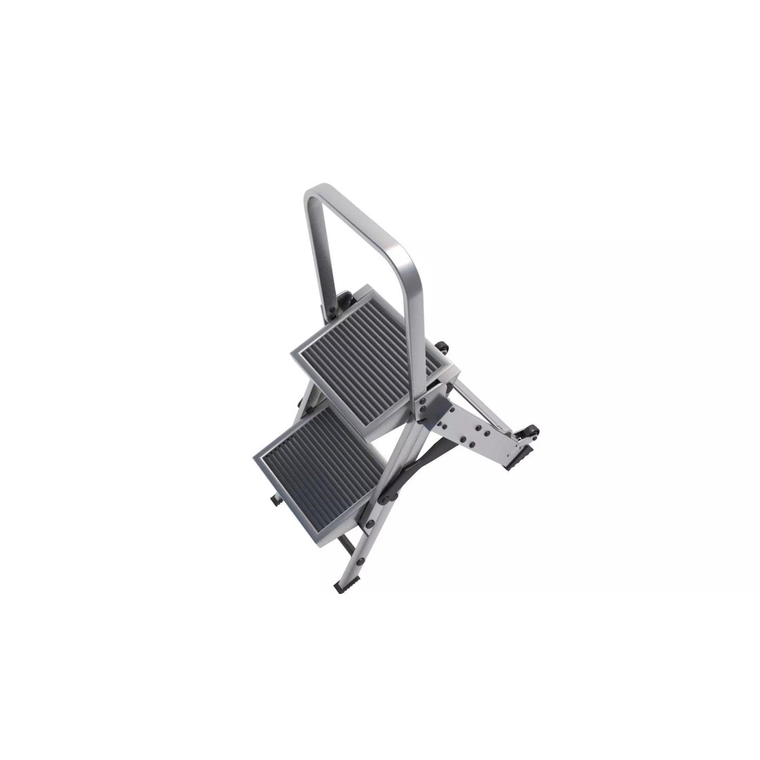 Aluminium Ladder 3D Model – High Poly Game Asset, FBX, OBJ, PBR - View 3