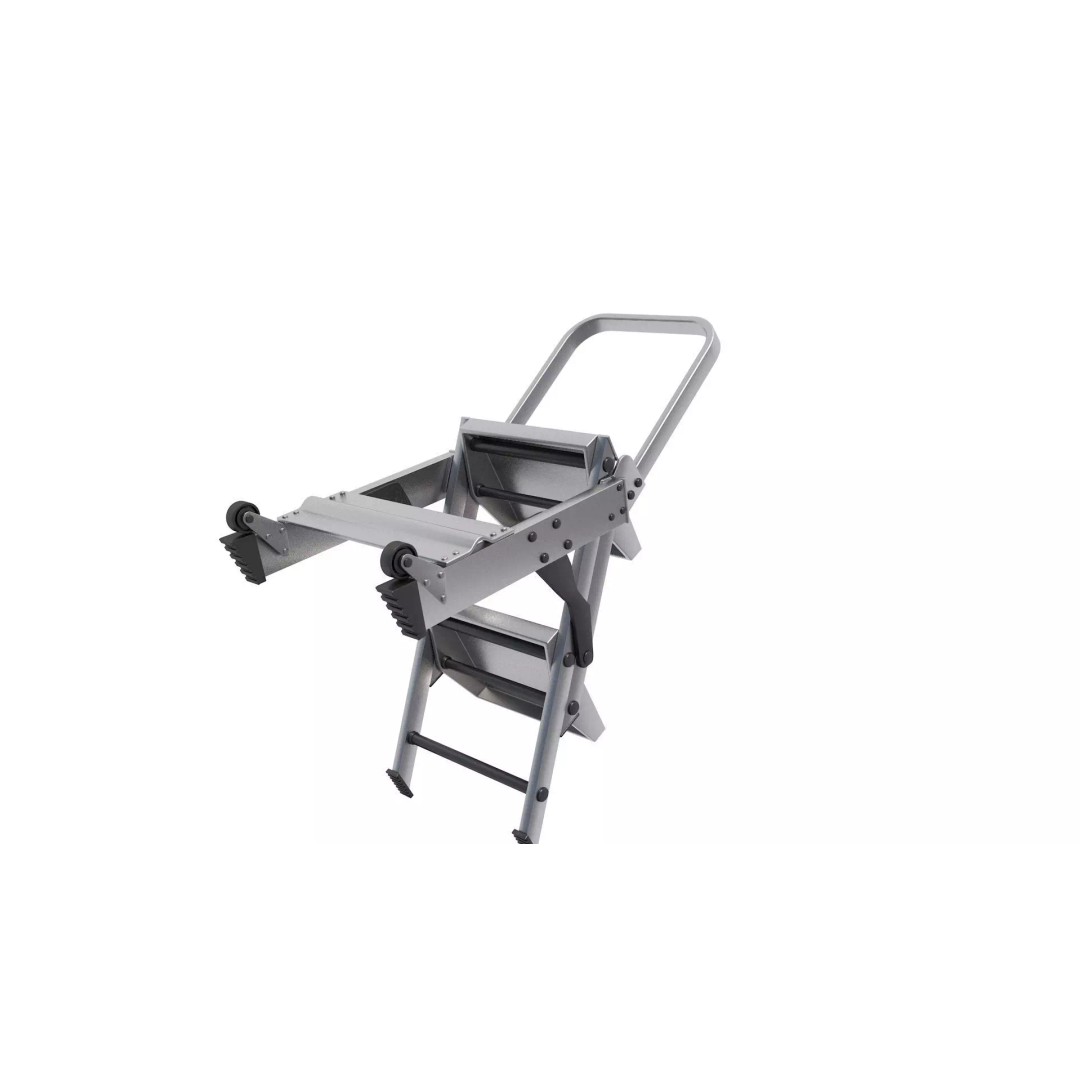 Aluminium Ladder 3D Model – High Poly Game Asset, FBX, OBJ, PBR - View 4