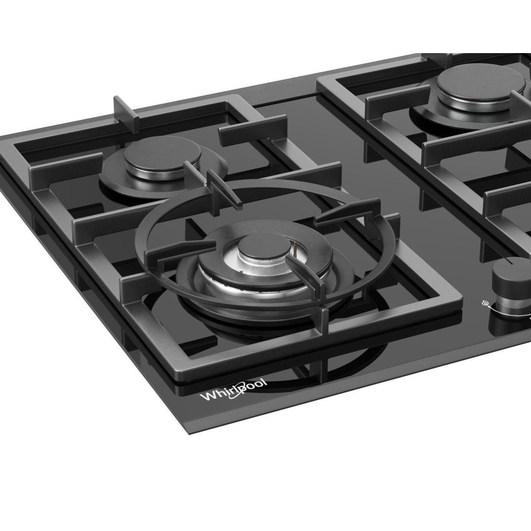 Whirlpool GGW610NBAUS 3D Model – High Poly Gas Cooktop, PBR Textures - View 11