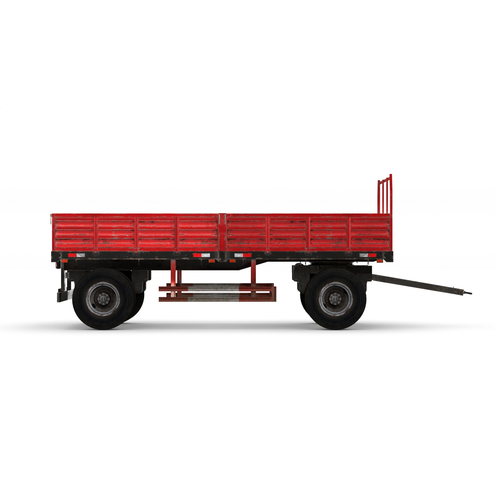 Farm Trailer - Game-Ready 3D Model - View 12