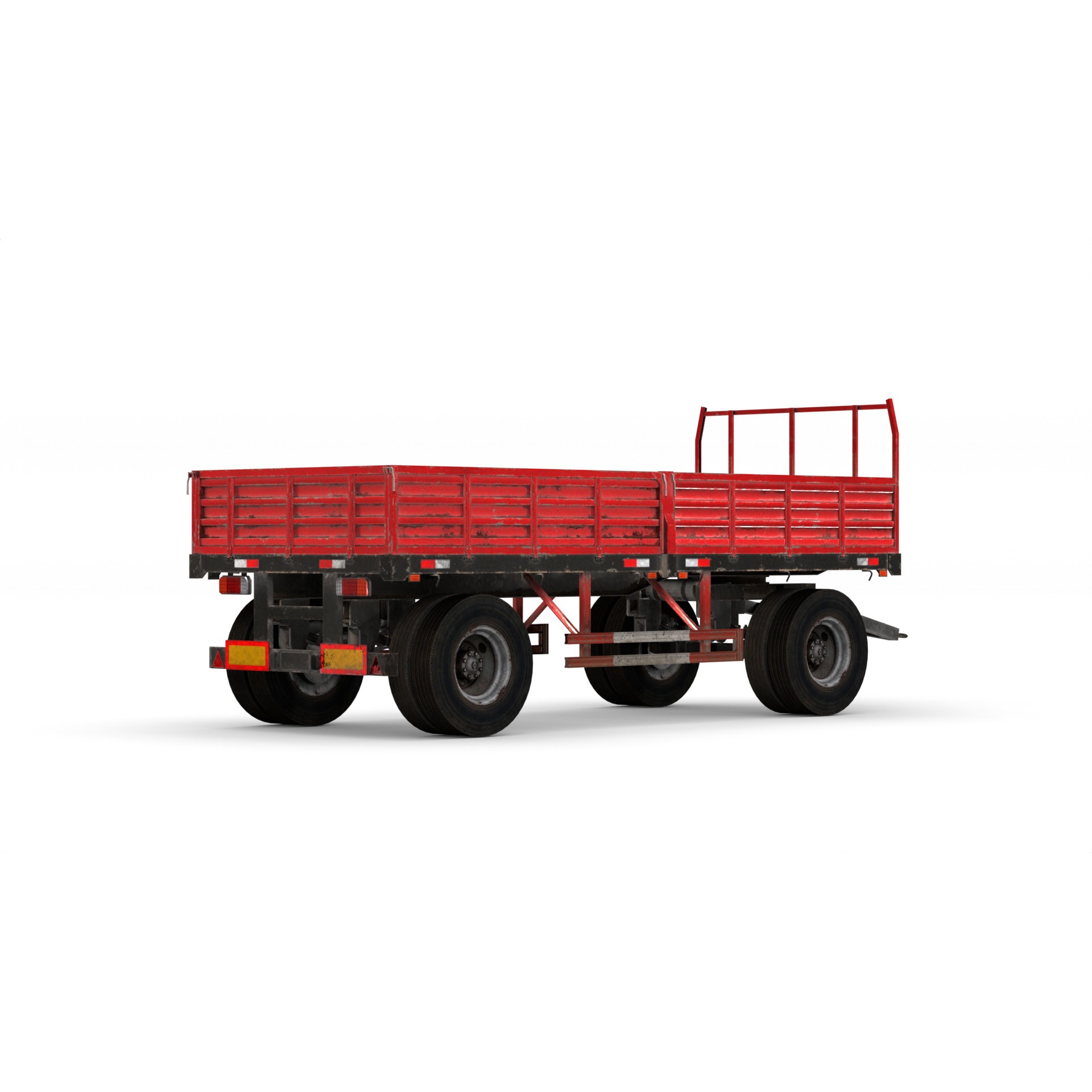Farm Trailer - Game-Ready 3D Model - View 13