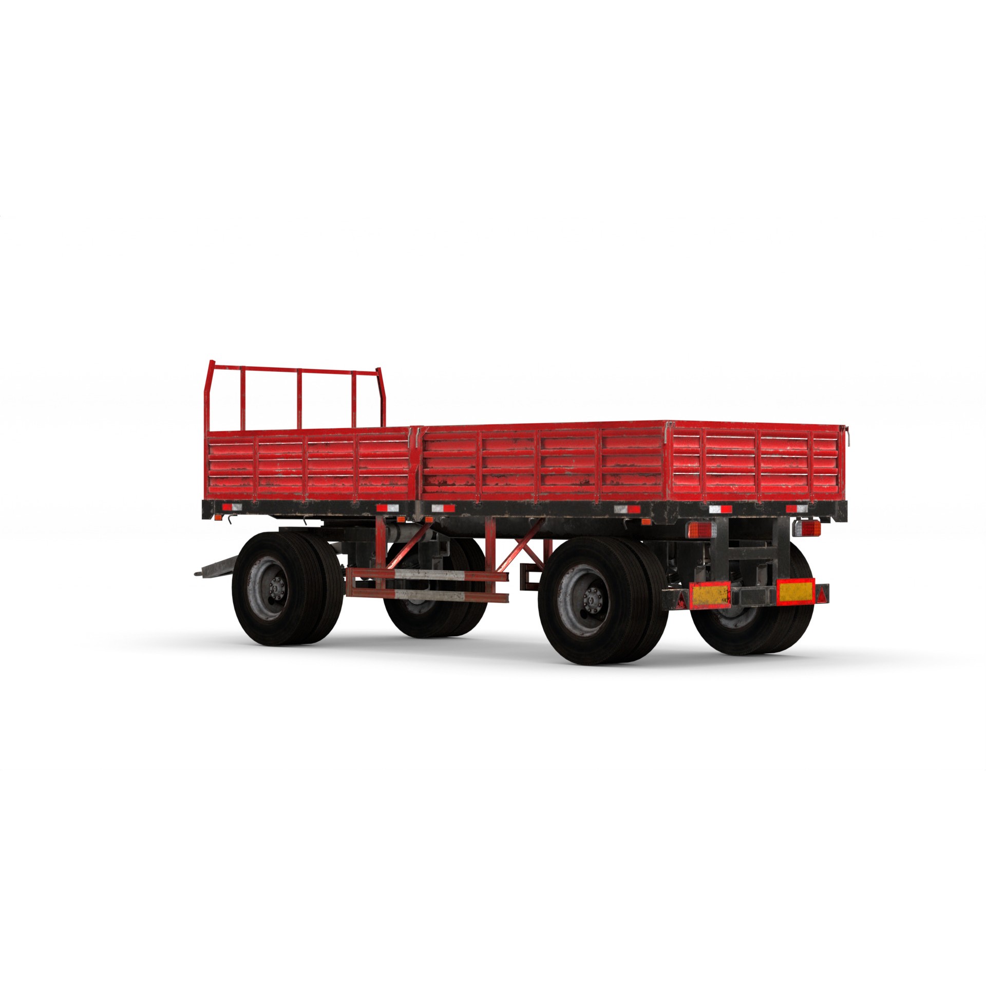 Farm Trailer - Game-Ready 3D Model - View 15