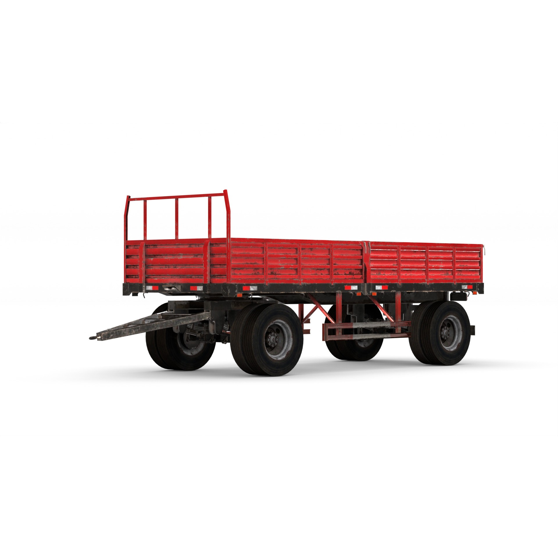 Farm Trailer - Game-Ready 3D Model - View 17