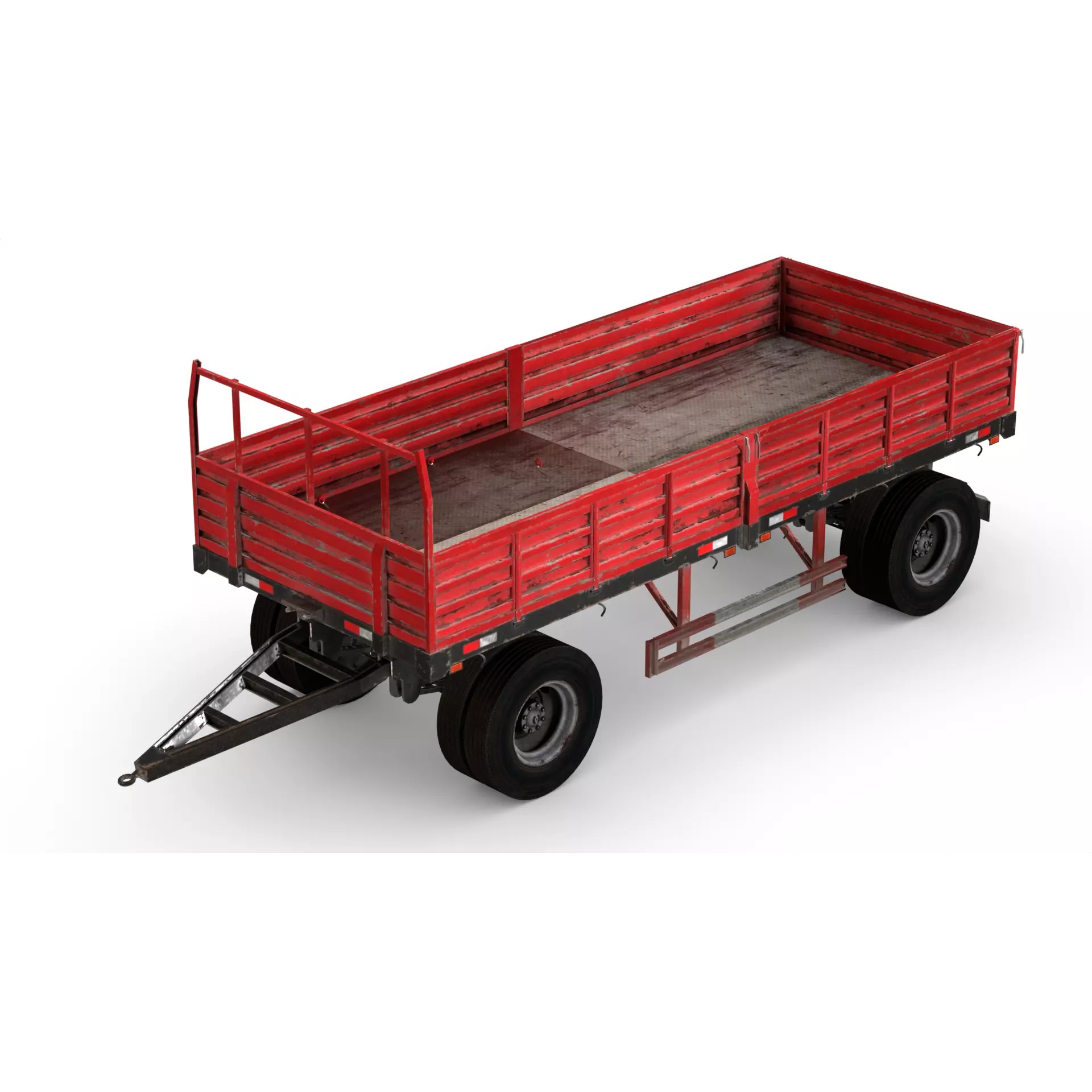 Farm Trailer - Game-Ready 3D Model - View 2
