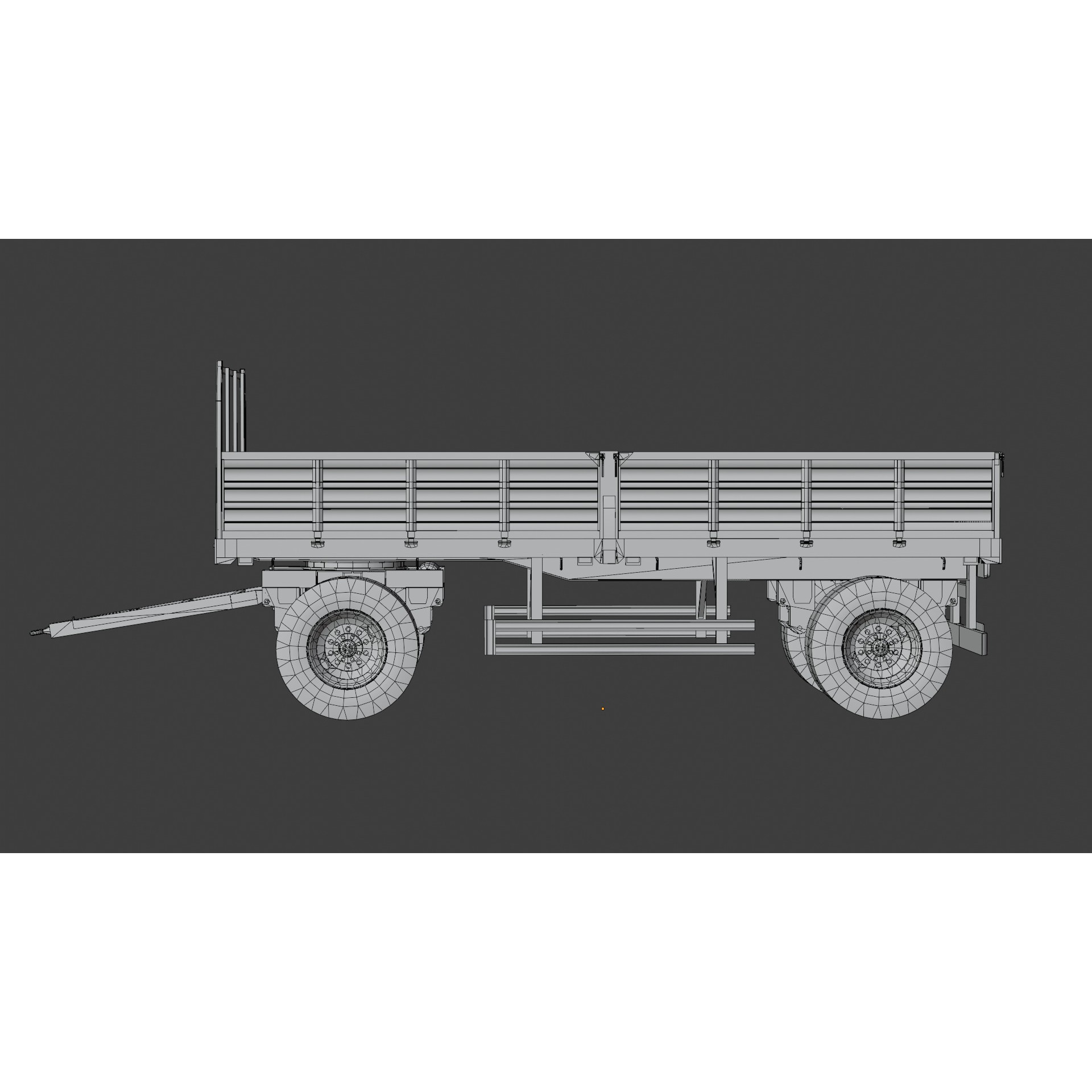 Farm Trailer - Game-Ready 3D Model - View 20