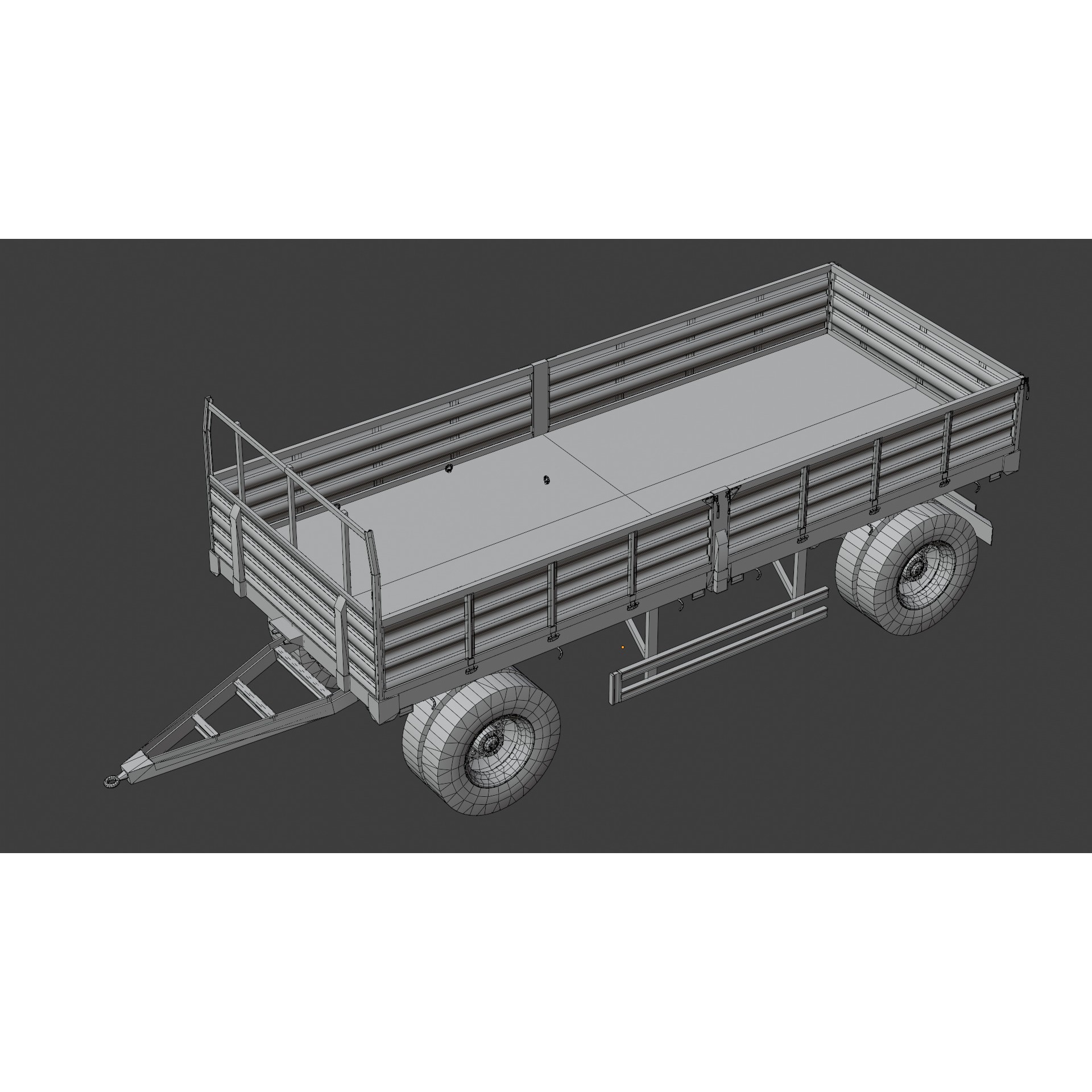 Farm Trailer - Game-Ready 3D Model - View 21