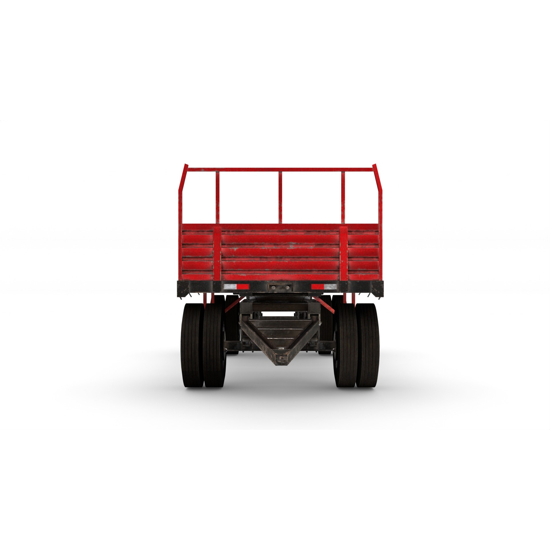 Farm Trailer - Game-Ready 3D Model - View 4